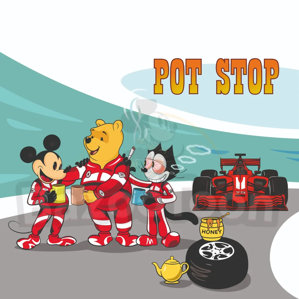 Pot-Stop Pause with Felix, Mickey and Winnie