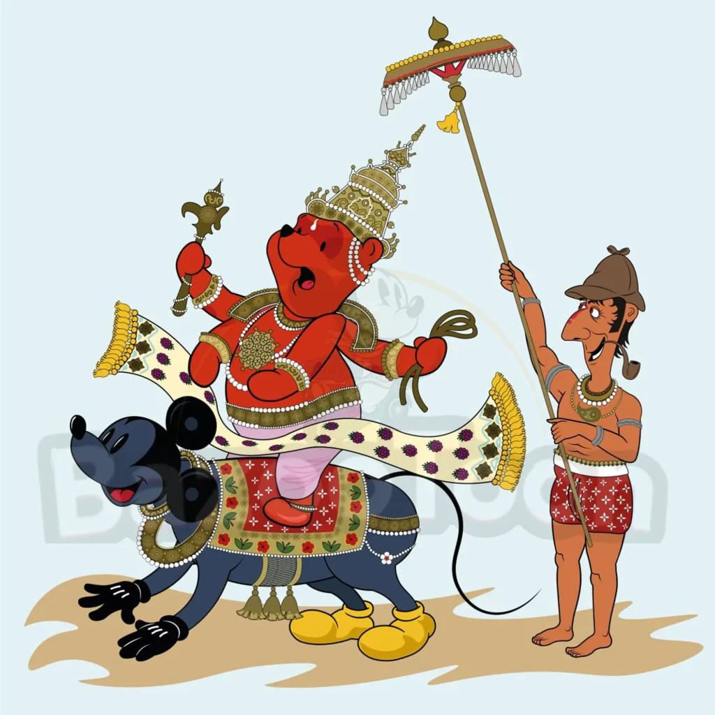 mythic cartoon mashup art