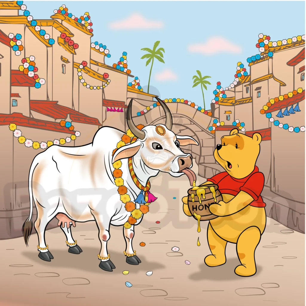 Winnie cow festival art