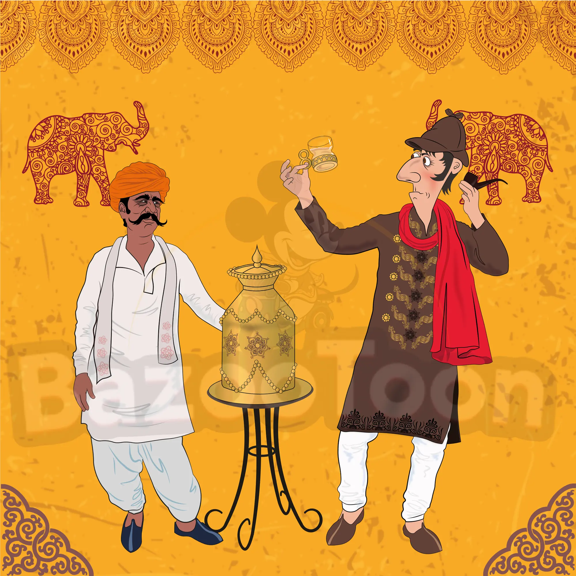 Sherlock masala tea art