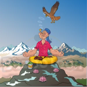 Popeye Himalayas meditation art