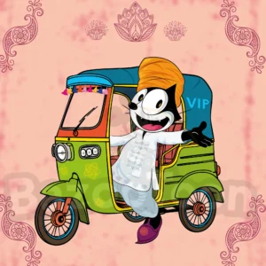 Felix tuk tuk illustration
