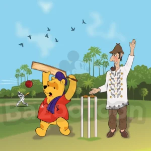 Winnie Sherlock cricket illustration