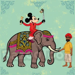 Mickey elephant selfie adventure